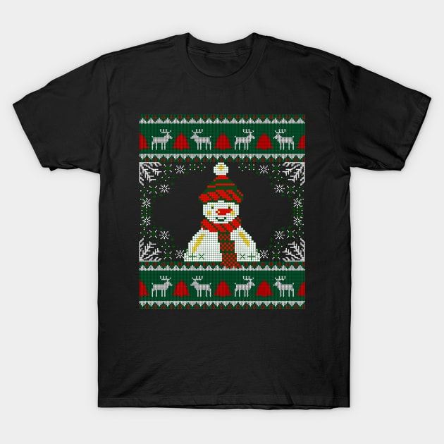 Knitted Snowman Sweater: The Perfect Holiday Sweater T-Shirt by Tee Trendz